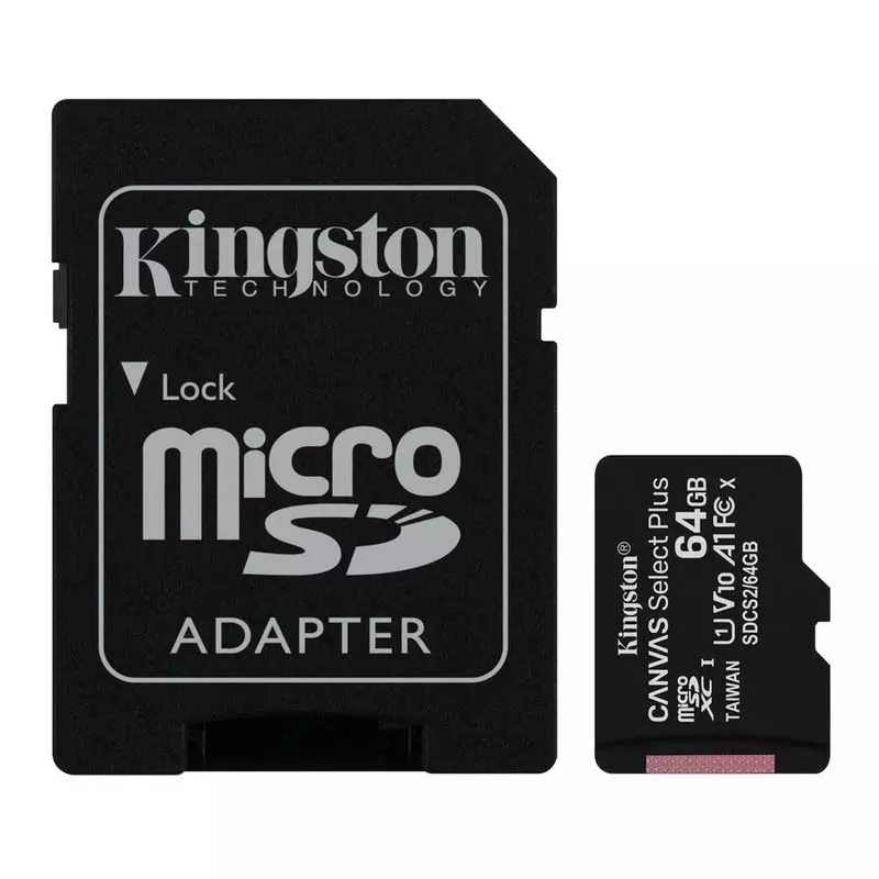 Карта памяти Kingston MicroSDXC 64GB UHS-I Class 10 Canvas Select Plus R100MB/s (SDCS2/64GBSP) Карта памяти Kingston MicroSDXC 64GB UHS-I Class 10 Canvas Select Plus R100MB/s (SDCS2/64GBSP)