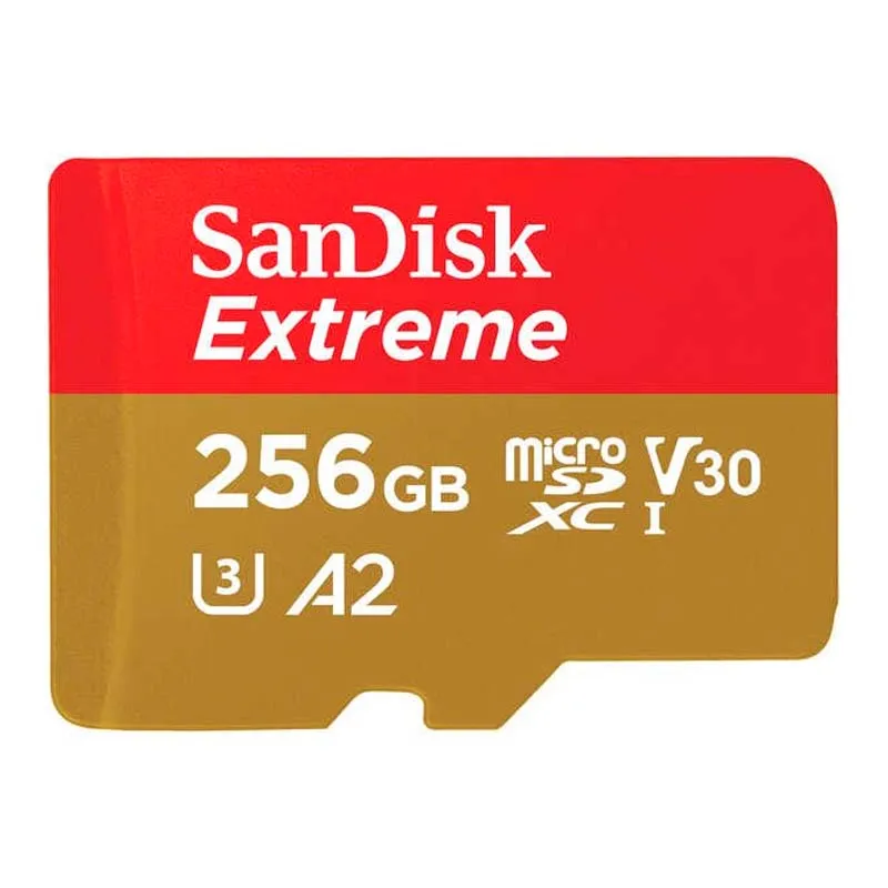 Карта пам'яті SanDisk microSD 256GB C10 UHS-I U3 R190/W130MB/s Extreme V30 (SDSQXAV-256G-GN6MN) Карта пам'яті SanDisk microSD 256GB C10 UHS-I U3 R190/W130MB/s Extreme V30 (SDSQXAV-256G-GN6MN)