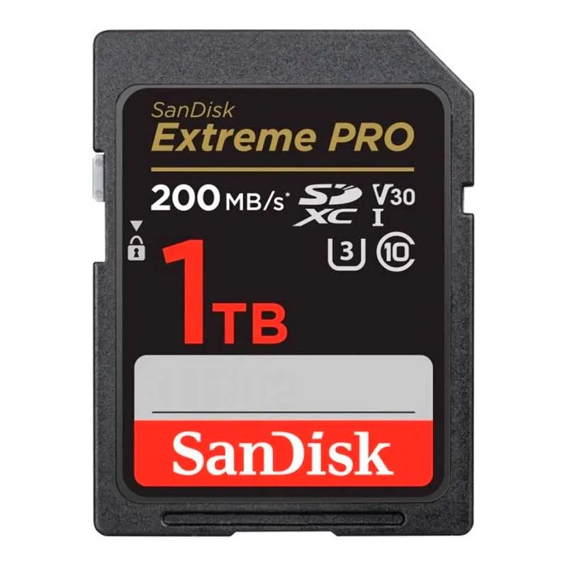 Карта памяти SanDisk SD 1TB C10 UHS-I U3 R200/W140MB/s Extreme Pro V30