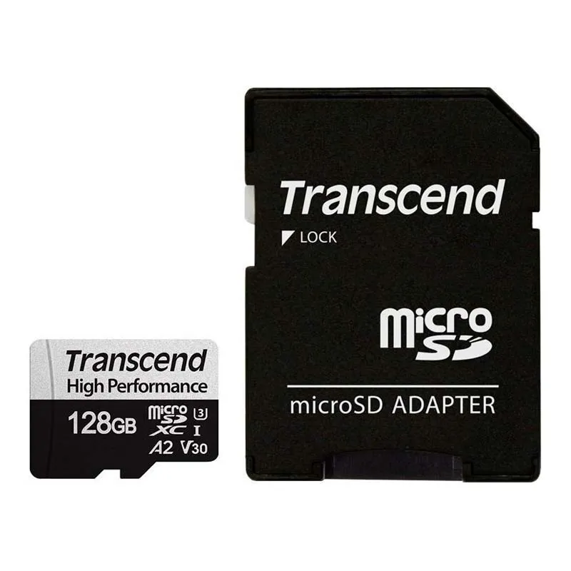 Карта памяти Transcend microSD 128GB C10 UHS-I U3 A2 R160/W125MB/s + SD (TS128GUSD340S) Карта памяти Transcend microSD 128GB C10 UHS-I U3 A2 R160/W125MB/s + SD (TS128GUSD340S)