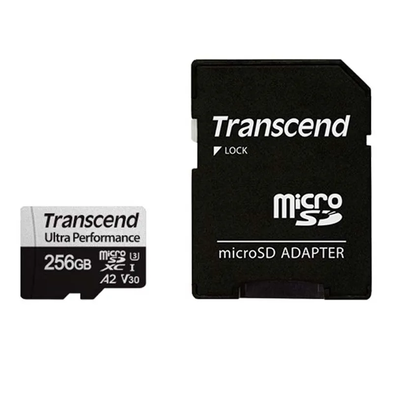 Карта памяти Transcend microSD 256GB C10 UHS-I U3 A2 R160/W125MB/s + SD (TS256GUSD340S) Карта памяти Transcend microSD 256GB C10 UHS-I U3 A2 R160/W125MB/s + SD (TS256GUSD340S)