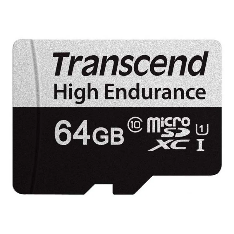 Карта пам'яті Transcend microSD 64GB C10 UHS-I U1 High Endurance (TS64GUSD350V)
