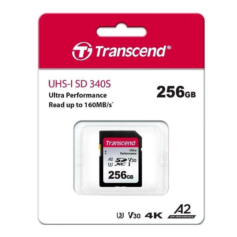 Карта памяти Transcend SD 256GB C10 UHS-I U3 A2 R160/W90MB/s 4K (TS256GSDC340S) Карта памяти Transcend SD 256GB C10 UHS-I U3 A2 R160/W90MB/s 4K (TS256GSDC340S)