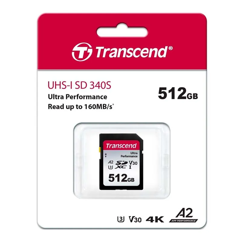 Карта памяти Transcend SD 512GB C10 UHS-I U3 A2 R160/W90MB/s 4K (TS512GSDC340S) Карта памяти Transcend SD 512GB C10 UHS-I U3 A2 R160/W90MB/s 4K (TS512GSDC340S)