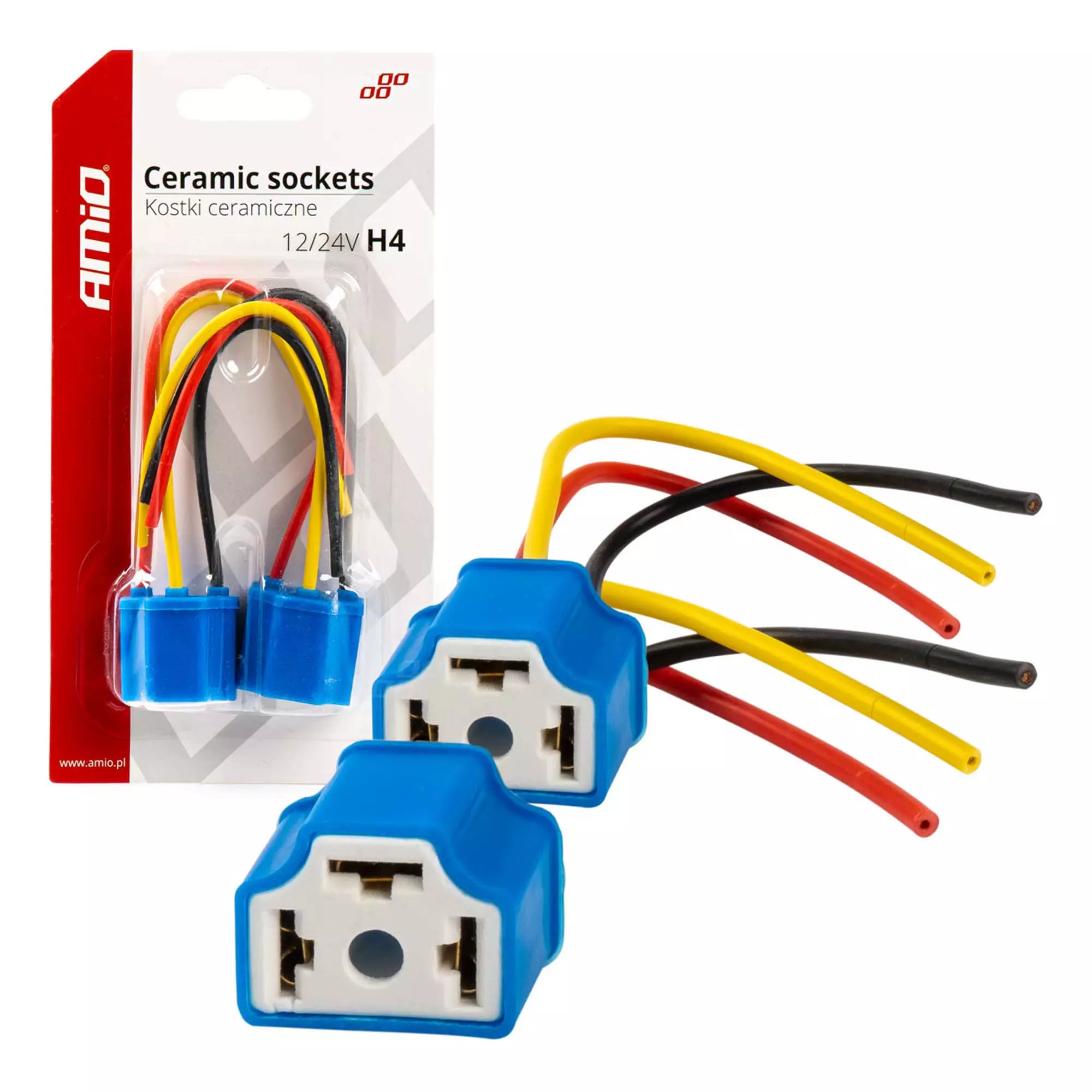 Керамические цоколи AMiO 2шт. H4