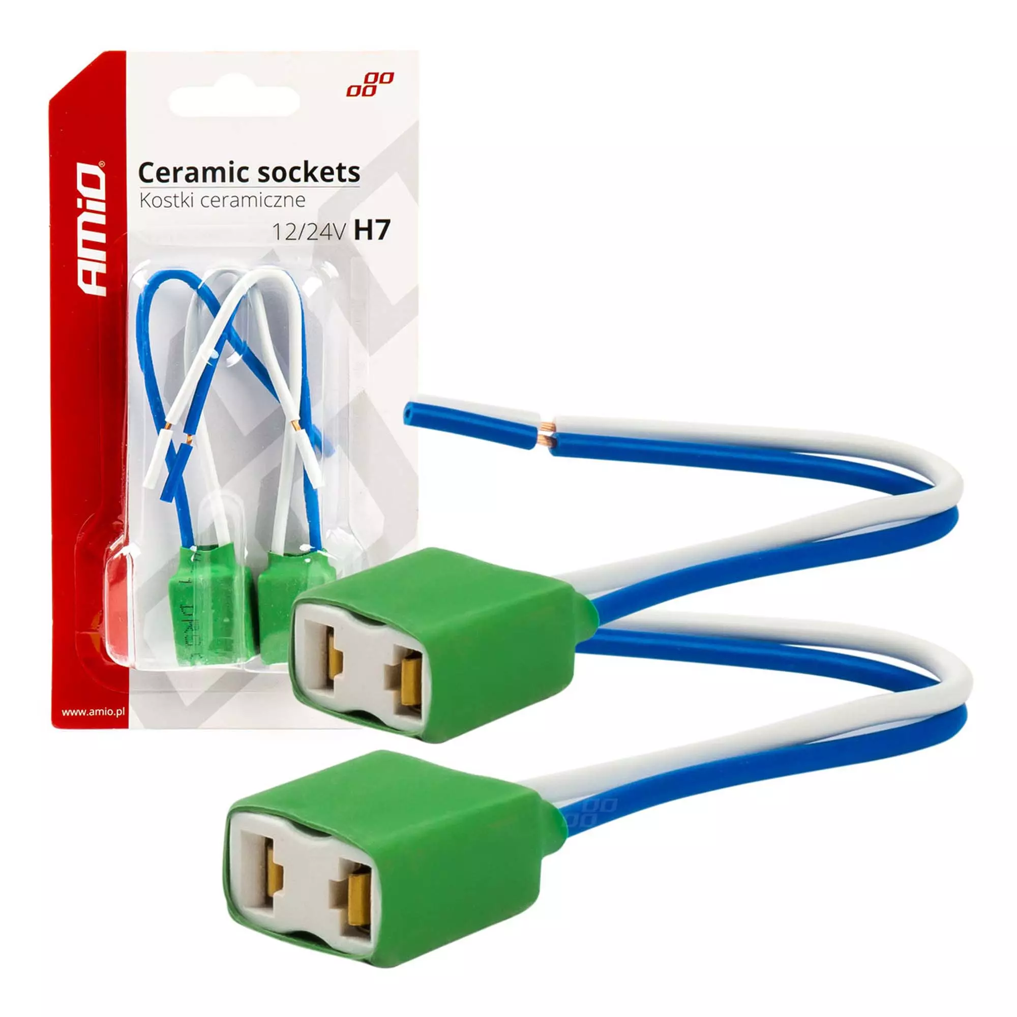 Керамические цоколи AMiO 2шт. H7