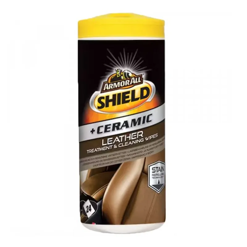 Керамические салфетки для кожи Armor All Shield + Ceramic Leather Treatment & Cleaning Wipes 24 шт (E303507600)