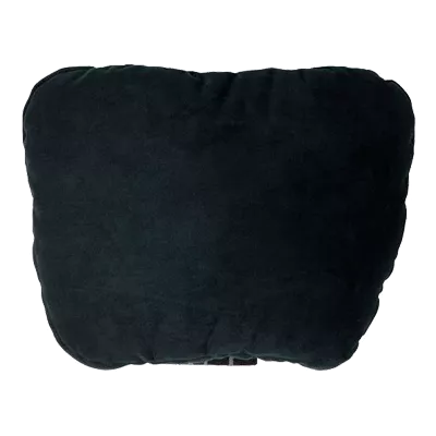 Подушка автомобильный подголовник КЕРДИС Premium, черный, ткань/велюр (830380)