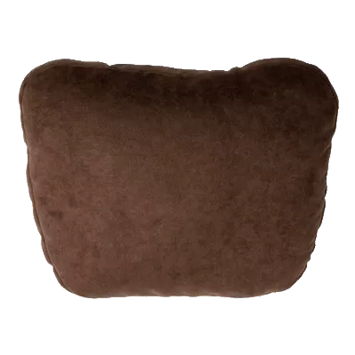 Подушка автомобильный подголовник КЕРДИС Premium, коричневый, ткань/велюр (830397)