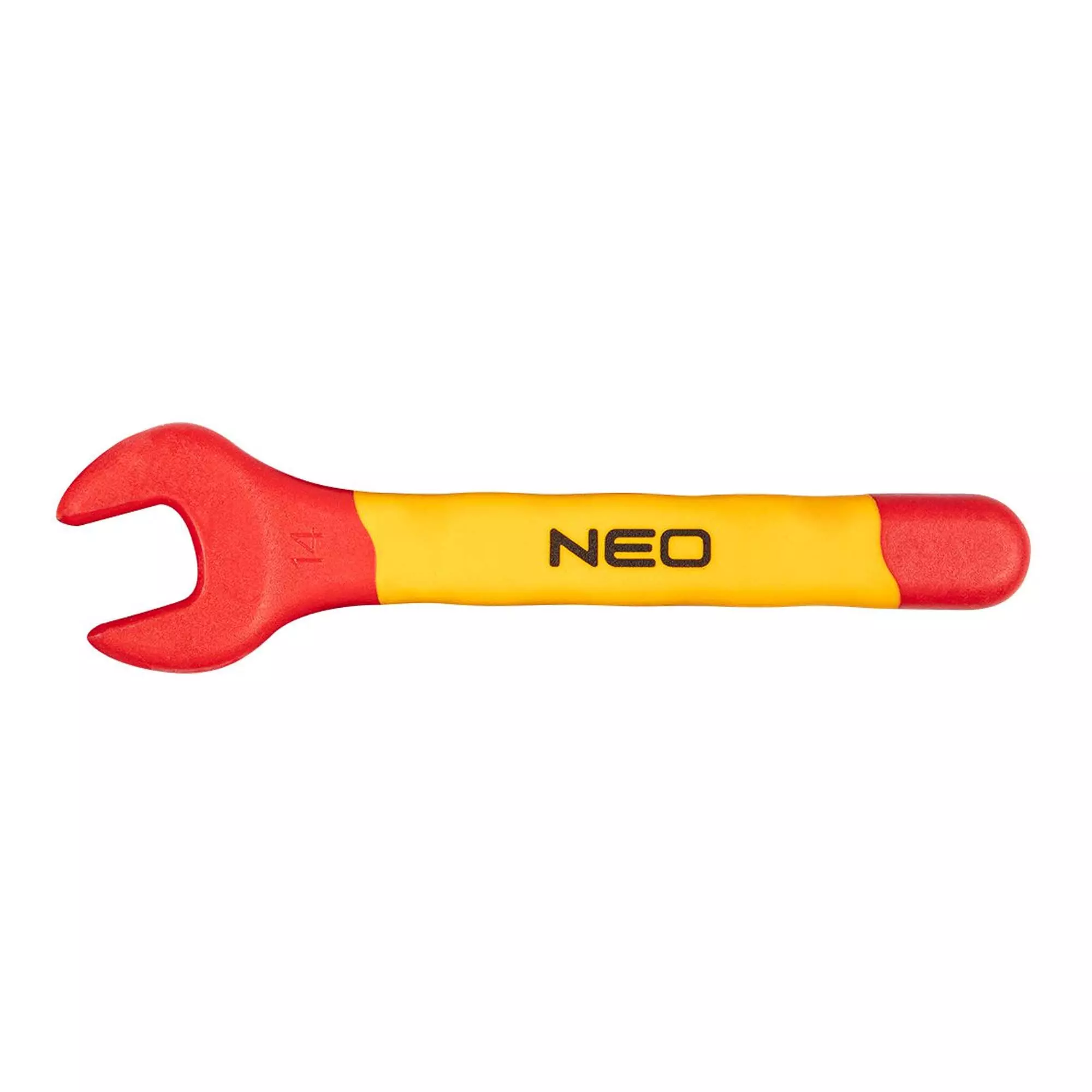 Ключ NEO TOOLS с открытым зевом односторонний 14 мм 1000V (01-118) Ключ NEO TOOLS с открытым зевом односторонний 14 мм 1000V (01-118)
