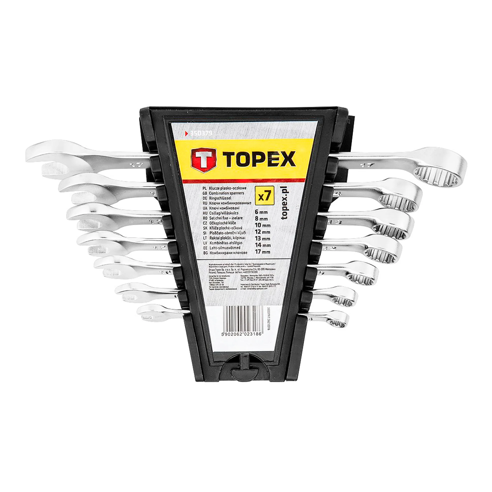 Ключи комбинированные TOPEX 6-17 мм, набор 7 шт (35d379) Ключи комбинированные TOPEX 6-17 мм, набор 7 шт (35d379)
