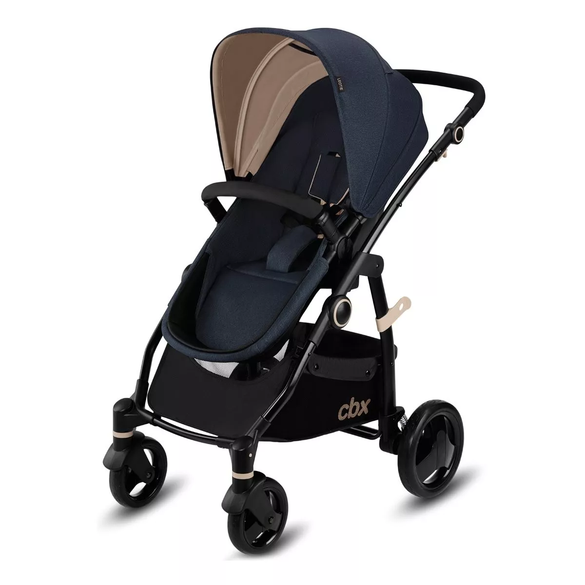 Коляска 2 в 1 Leotie Pure Smoky Anthracite anthracite (дощовик+бампер+адаптори д