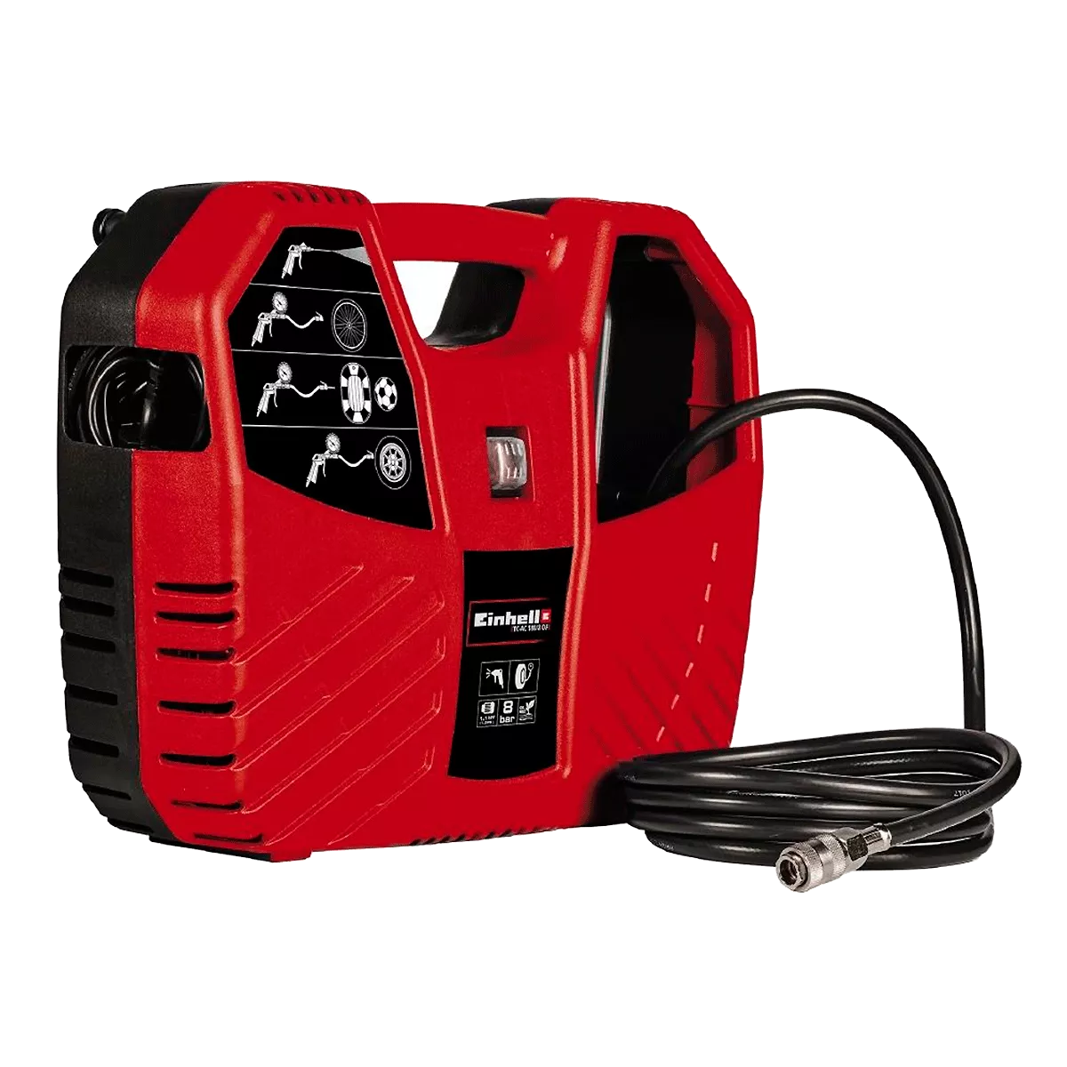 Компрессор универсальный безмасляный Einhell TC-AC 180/8 OF (4010486) Компрессор универсальный безмасляный Einhell TC-AC 180/8 OF (4010486)