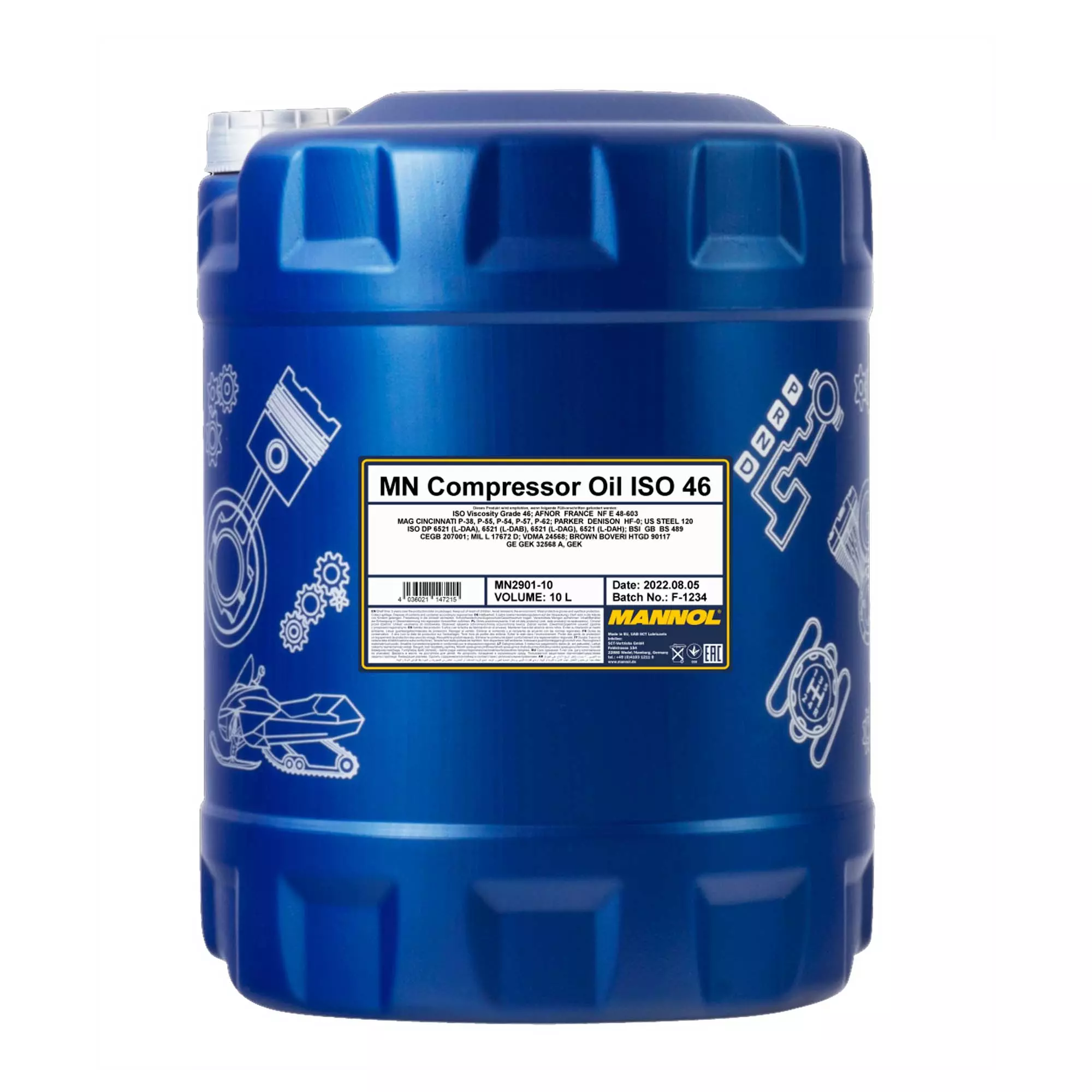 Компресорна олива MANNOL Compressor Oil ISO 46 10л (MN2901-10) Компресорна олива MANNOL Compressor Oil ISO 46 10л (MN2901-10)