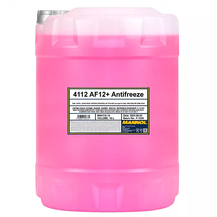 Антифриз Mannol Longlife AF12+ -40°C розовый 10л (MN4112-10) Антифриз Mannol Longlife AF12+ -40°C розовый 10л (MN4112-10)