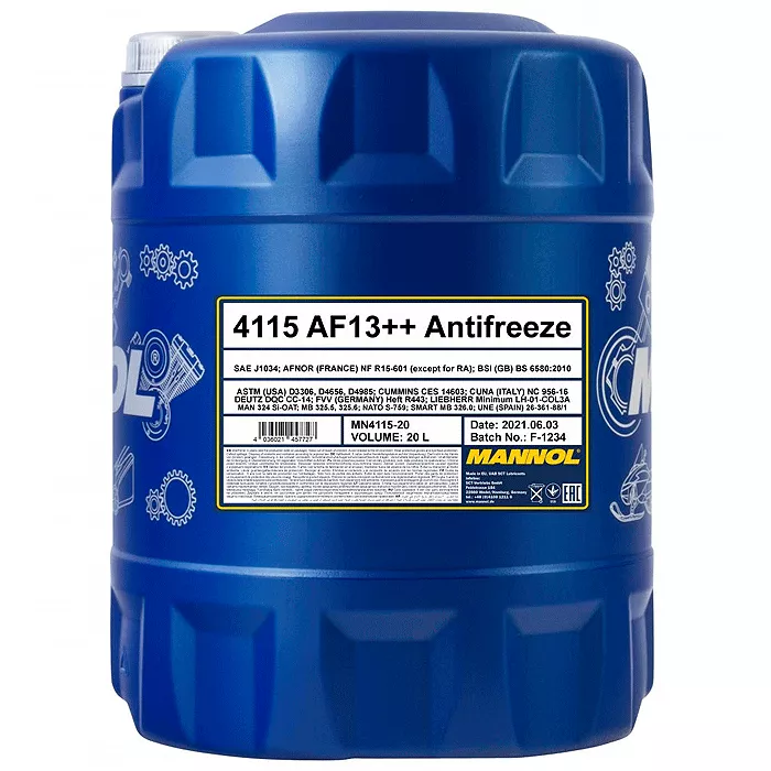 Антифриз Mannol AF13++ -38°C червоний 20л (MN4115-20) Антифриз Mannol AF13++ -38°C червоний 20л (MN4115-20)