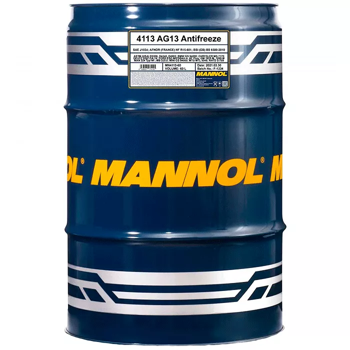Антифриз Mannol Hightec AG13 -80°C зеленый 60л (MN4113-60) Антифриз Mannol Hightec AG13 -80°C зеленый 60л (MN4113-60)