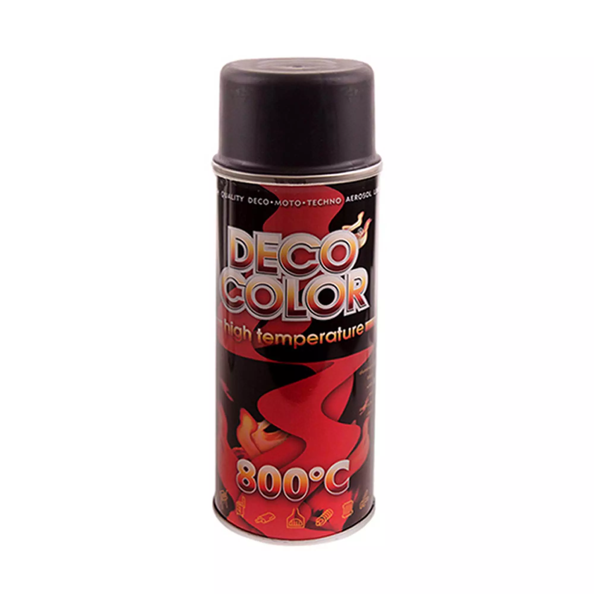 Краска Deco Color термостойкая 800*С чёрный 400 мл (231122/720309) Краска Deco Color термостойкая 800*С чёрный 400 мл (231122/720309)