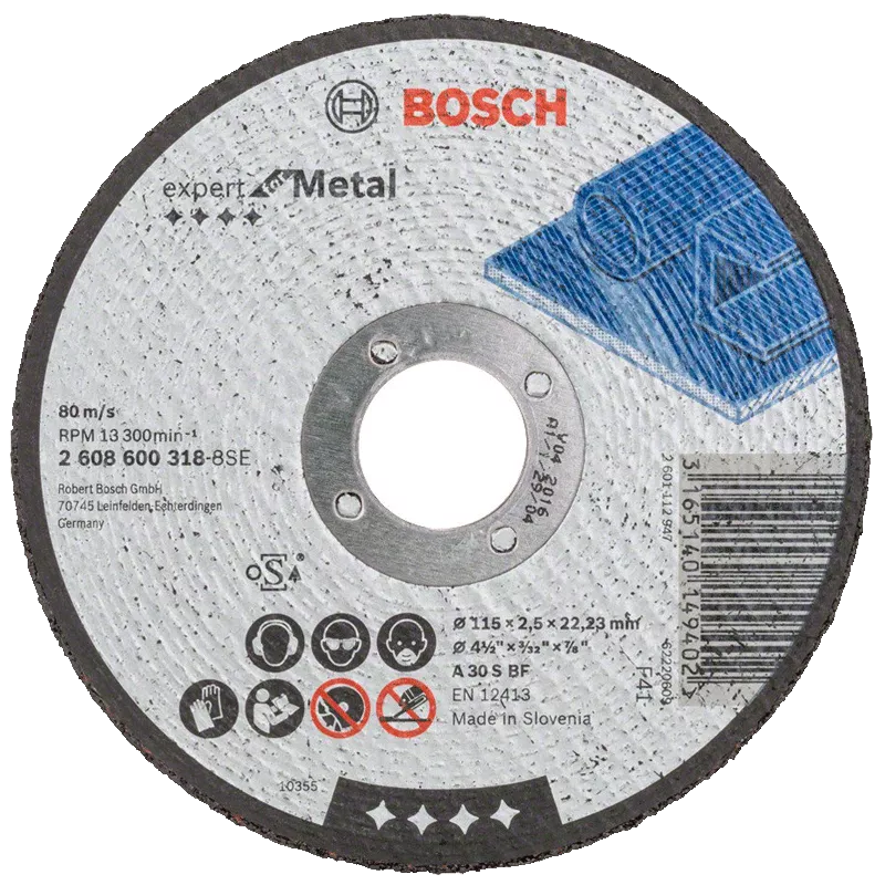 Круг отрезной Bosch Expert for Metal прямой 115×2,5 мм (2608600318)