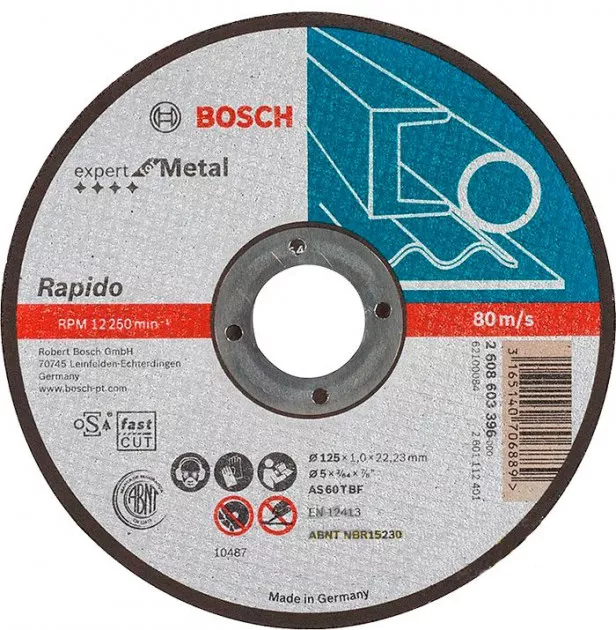 Круг отрезной Bosch Expert for Metal прямой 125×1 мм (2608603396)