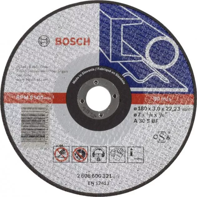 Круг отрезной Bosch Expert for Metal прямой 180×3 мм (2608600321) Круг отрезной Bosch Expert for Metal прямой 180×3 мм (2608600321)