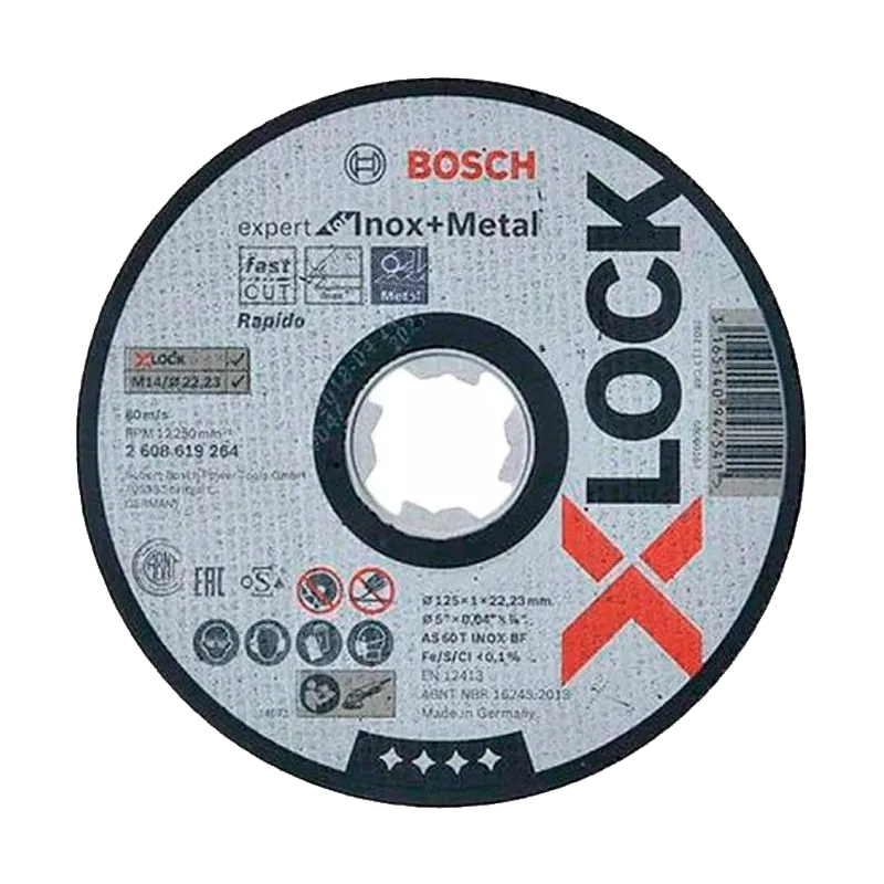 Круг отрезной Bosch X-Lock Expert Inox, 125х1х22,23 мм (2608619264) Круг отрезной Bosch X-Lock Expert Inox, 125х1х22,23 мм (2608619264)