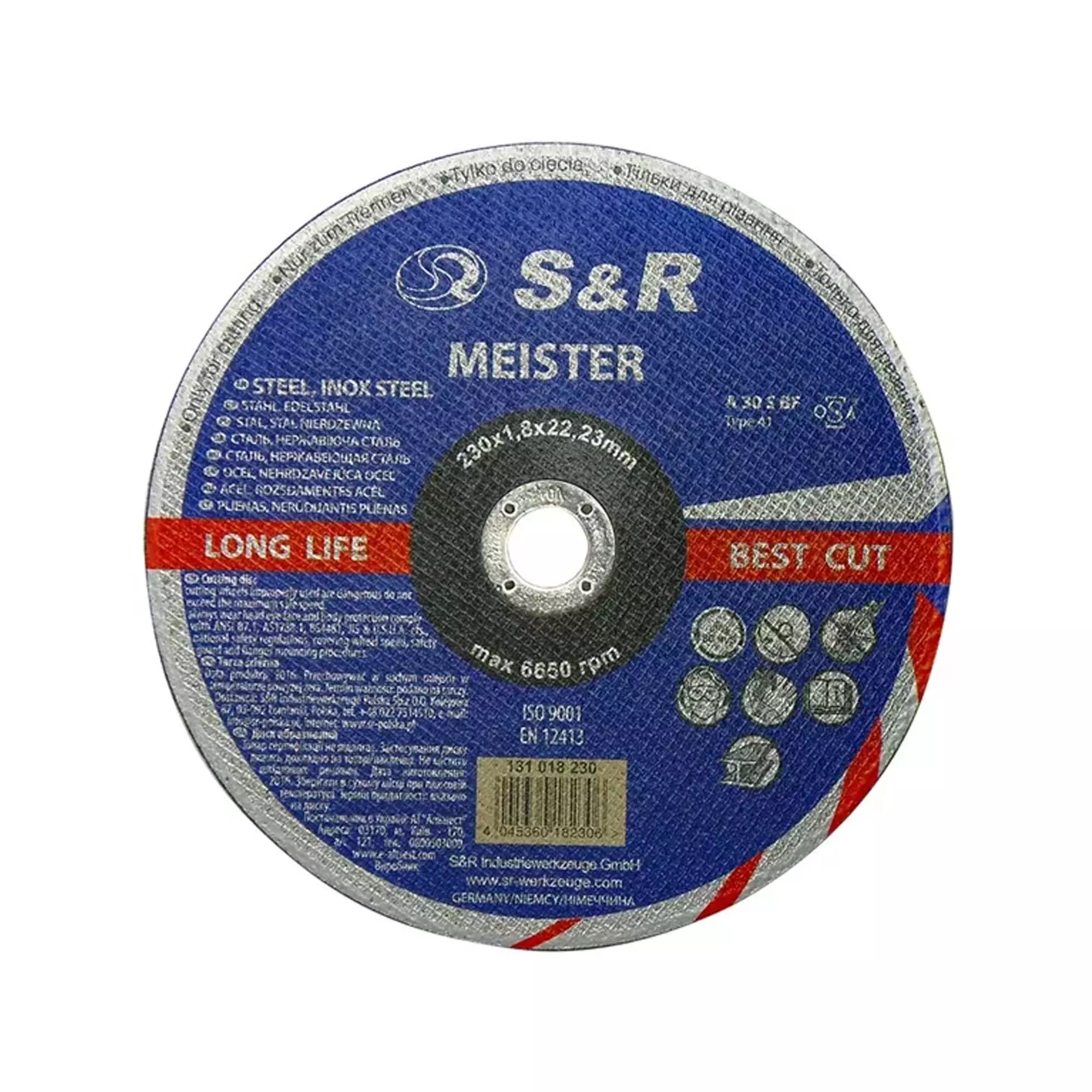 Коло відрізне S&R Meister A30S BF по металу (131018230)