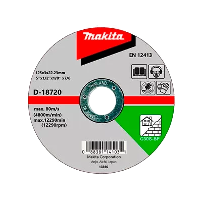 Коло зачистне по бетону Makita 125Х3,0Х22,23ММ (D-18720) Коло зачистне по бетону Makita 125Х3,0Х22,23ММ (D-18720)