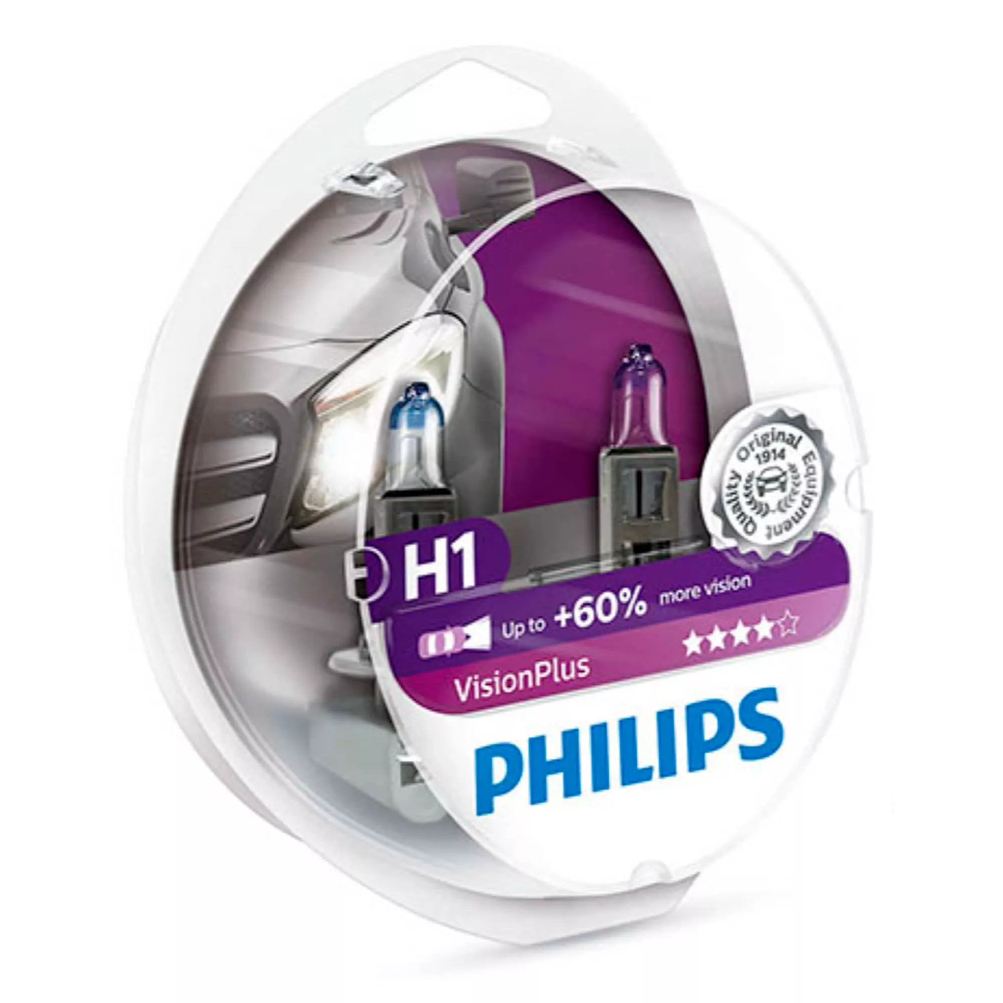 Лампа Philips VisionPlus H1 12V 55W 12258VPS2