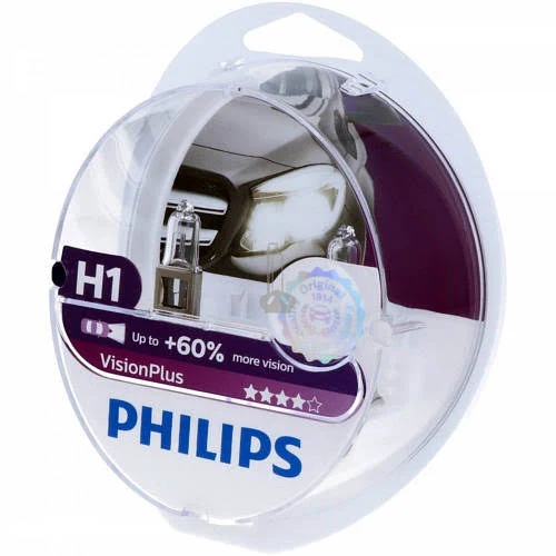 Лампа Philips VisionPlus H1 12V 55W 12258VPS2