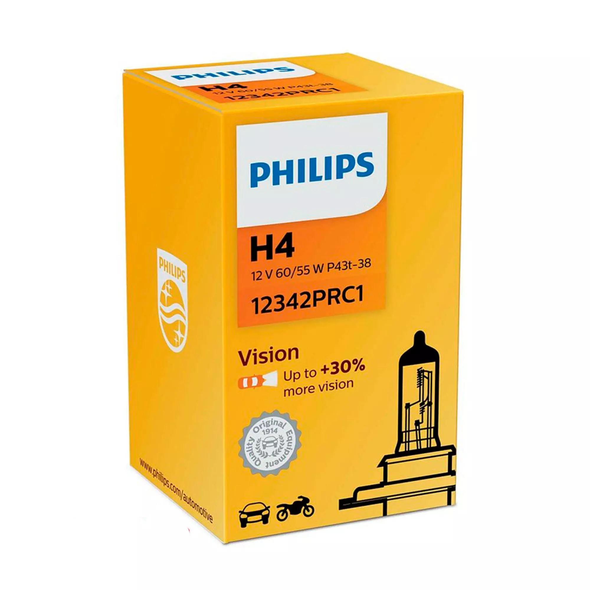 Лампа Philips Vision H4 12V 55/60W 12342PRC1