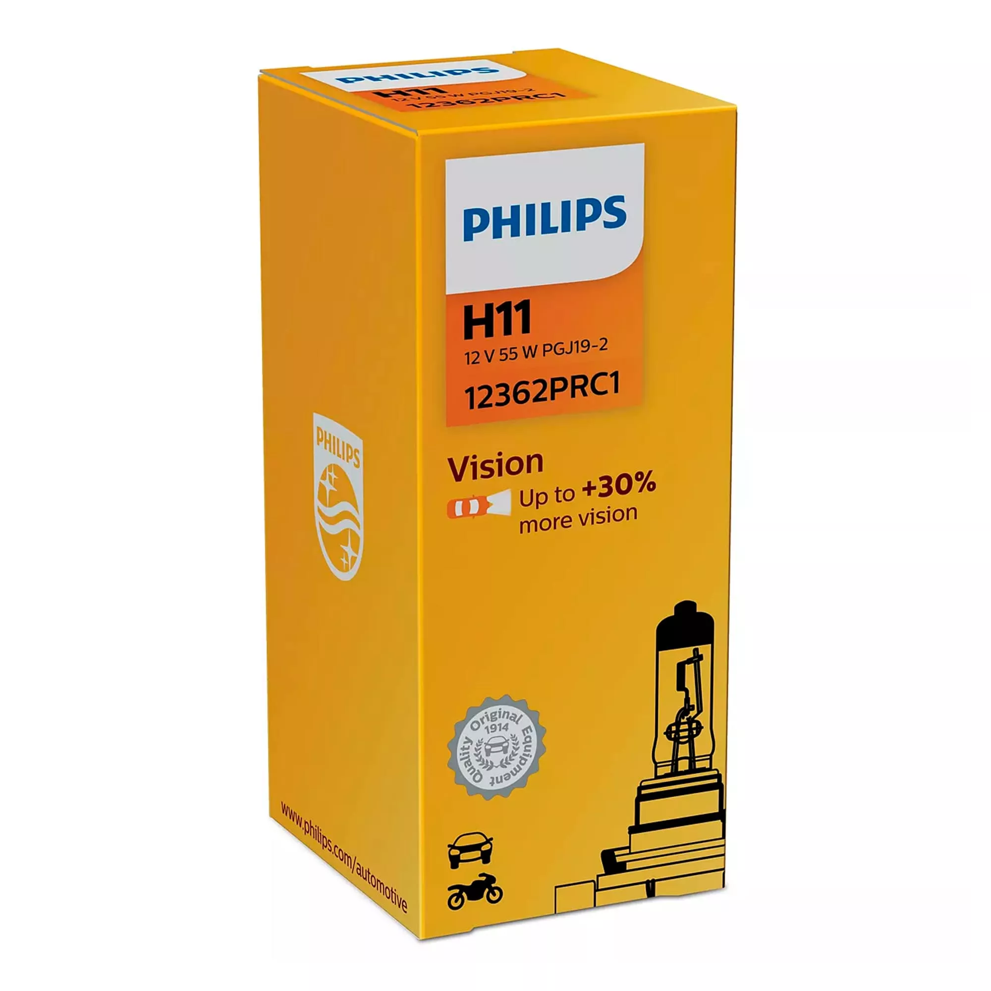 Лампа Philips Vision H11 12V 55W 12362PRC1