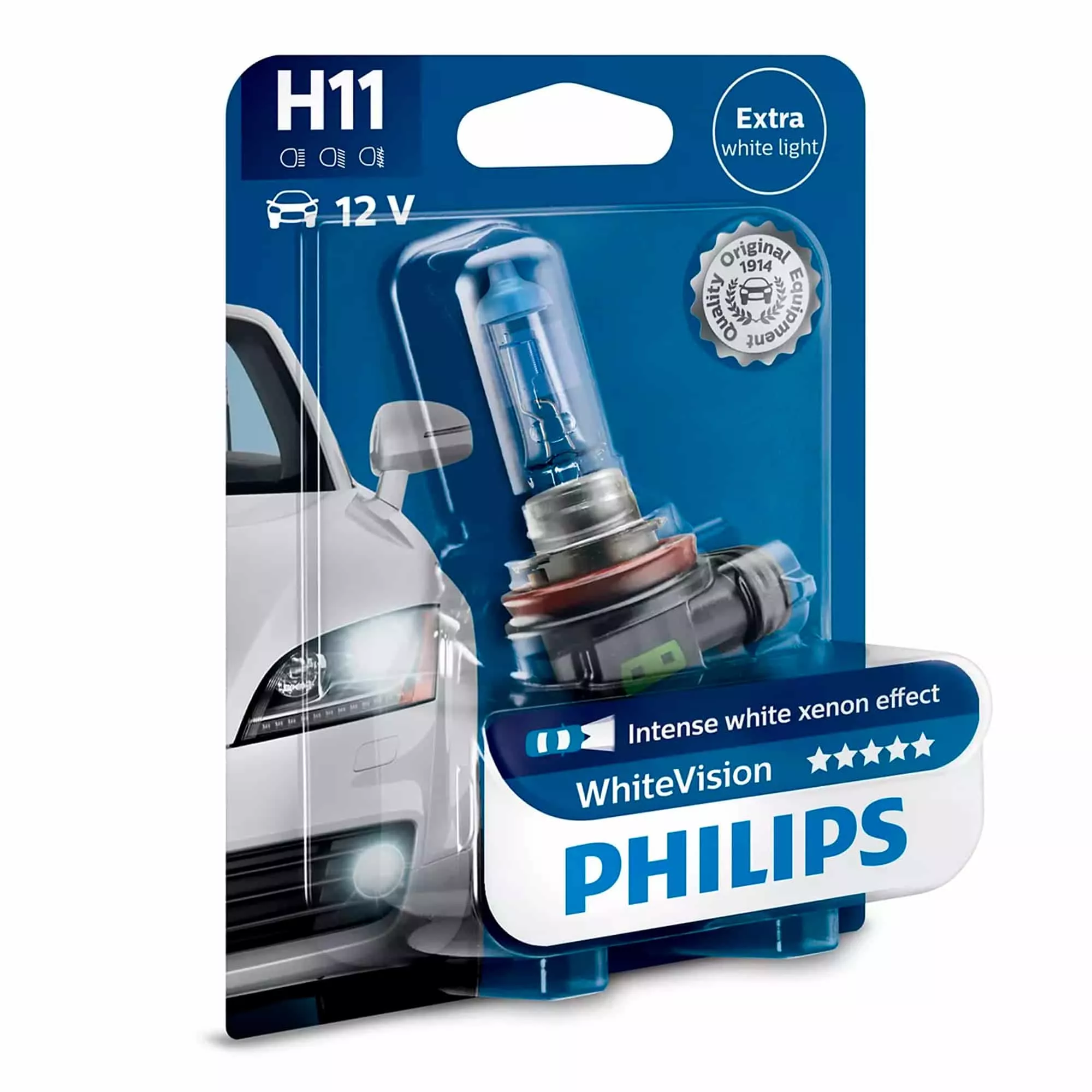 Лампа Philips WhiteVision H11 12V 55W 12362WHVB1