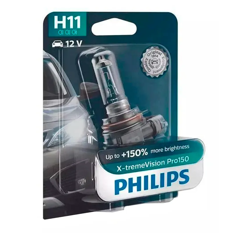 Лампа Philips X-tremeVision Pro150 H11 12V 55W 12362XVPB1