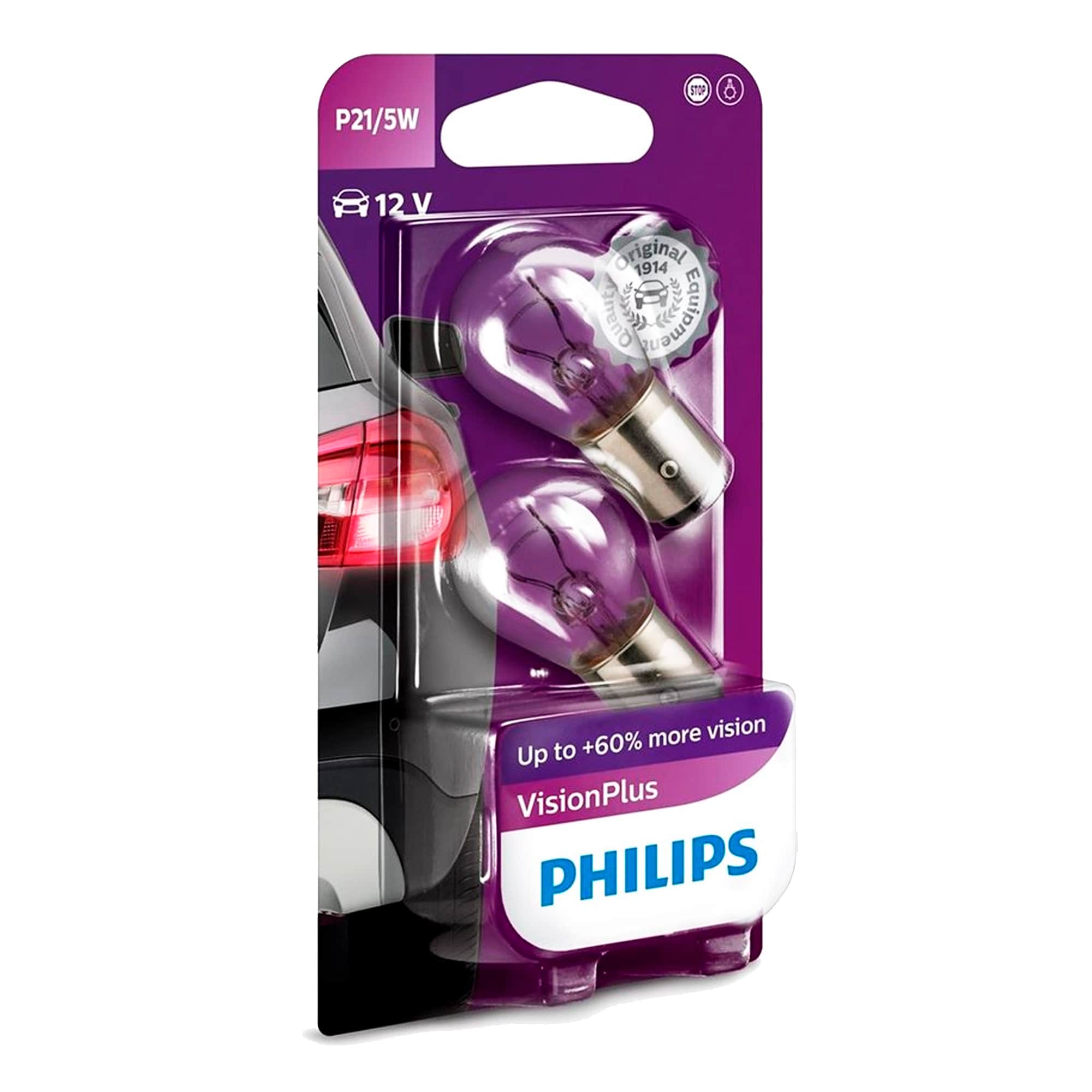 Лампа Philips VisionPlus P21/5W 12V 5/21W 12499VPB2