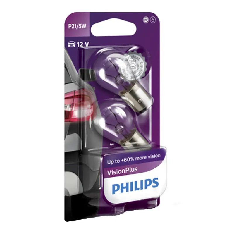 Лампа Philips VisionPlus P21/5W 12V 5/21W 12499VPB2