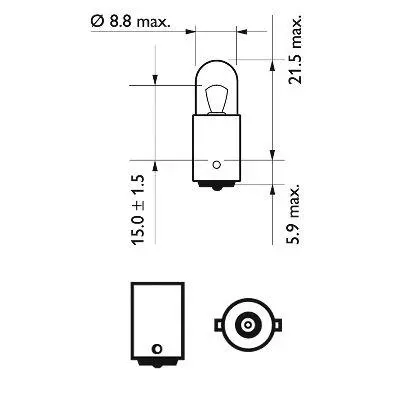 Лампа Philips Vision T4W 12V 4W 12929CP
