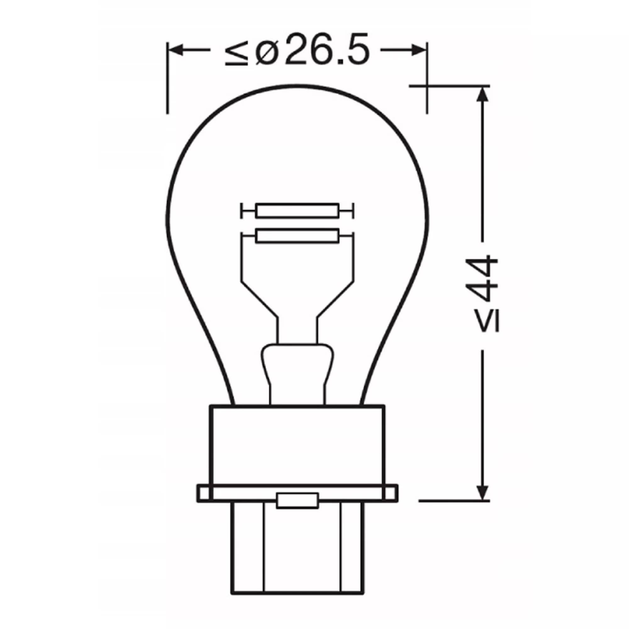Лампа Osram Original P27/7W 12V 7/27W 3157