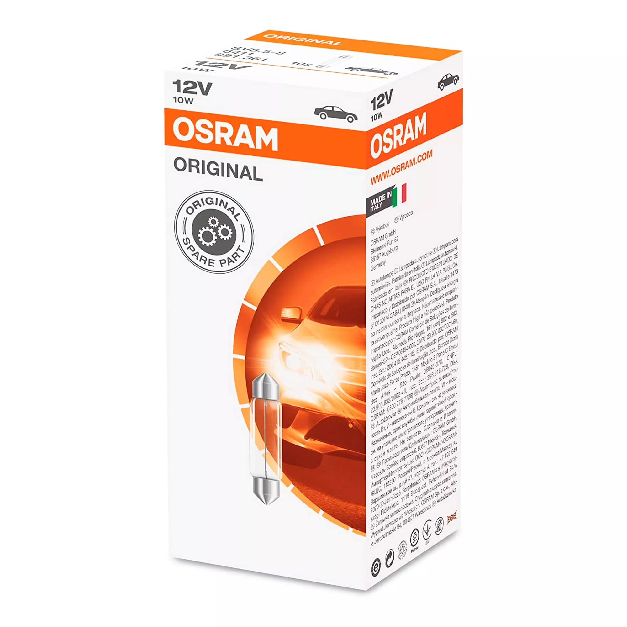 Лампа Osram Original C5W 12V 10W 6411