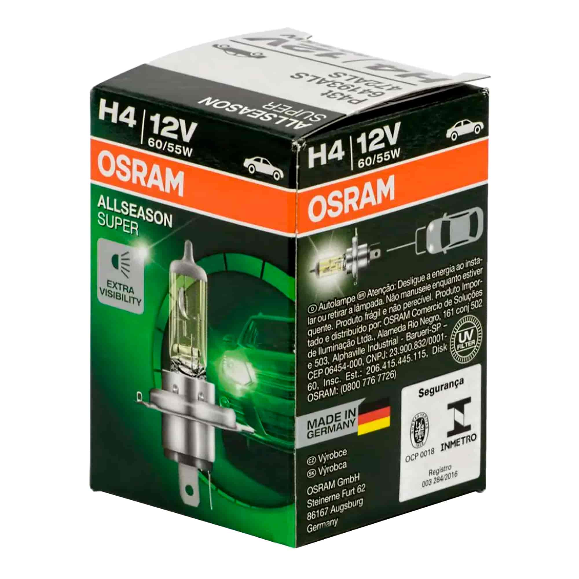 Лампа Osram AllSeason Super H4 12V 55/60W 64193ALS