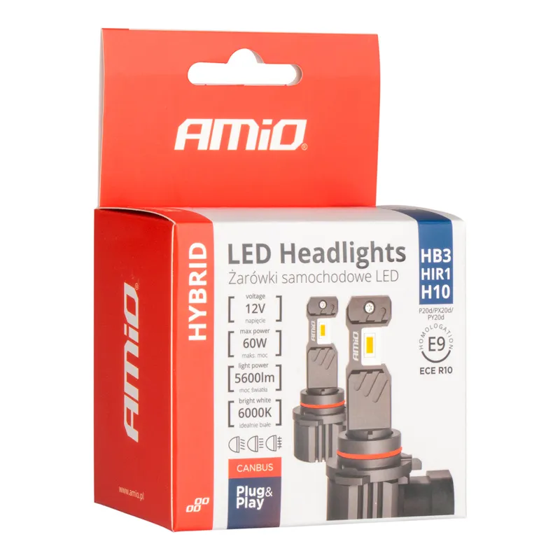 Лампа AMiO HYBRID Series Canbus HB3 HIR1 H10 12V 60W (04117/041178)