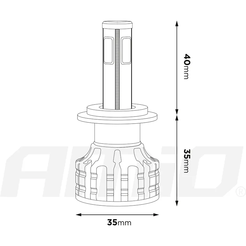 Лампа AMIO LED Headlight COB 4Side Series H8/H9/H11 (02845) (028452)