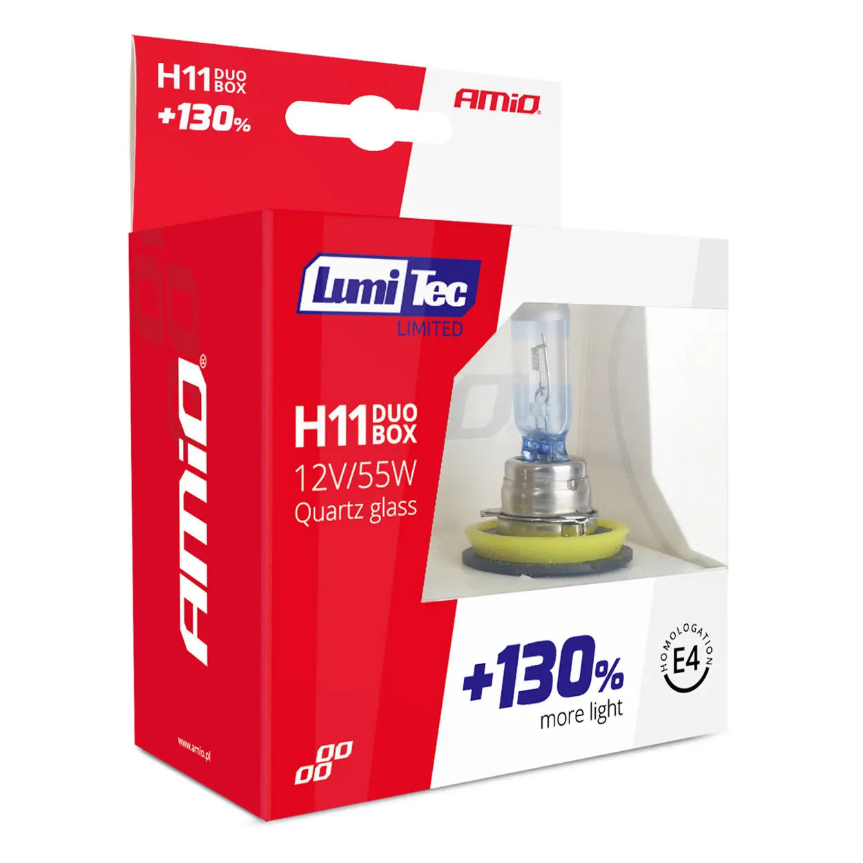 Лампа AMIO LumiTec H11 12V 55W 2 шт (02105) (021057)