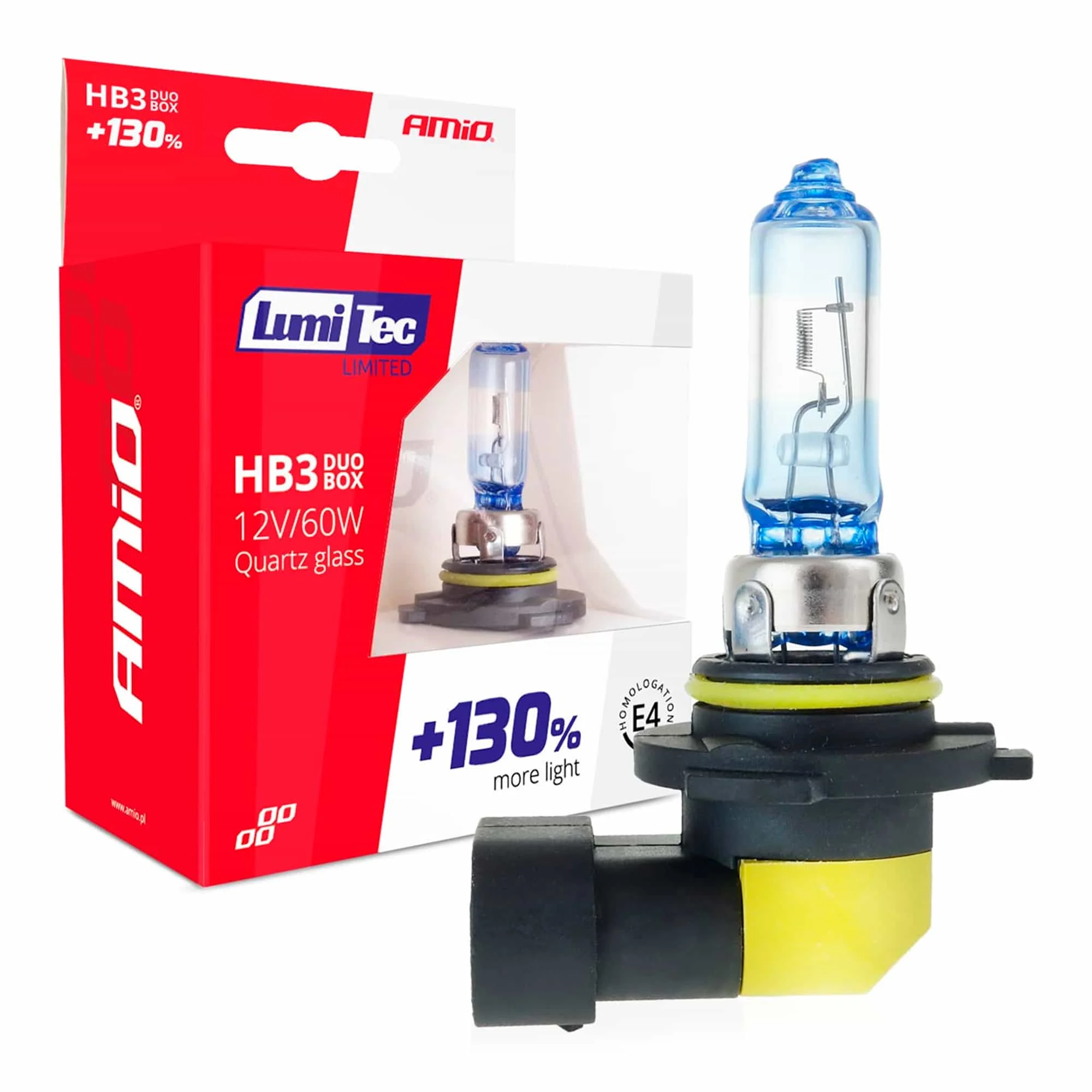 Лампа AMIO LumiTec HB3 12V 60W 2 шт (02103) (021033)