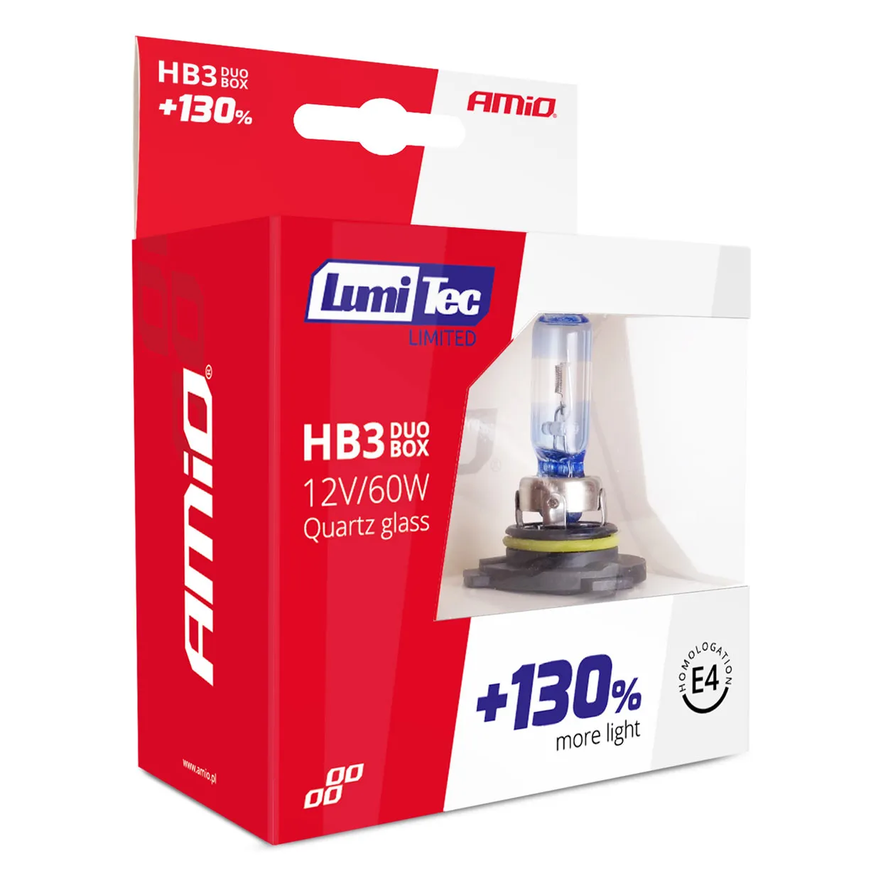 Лампа AMIO LumiTec HB3 12V 60W 2 шт (02103) (021033)