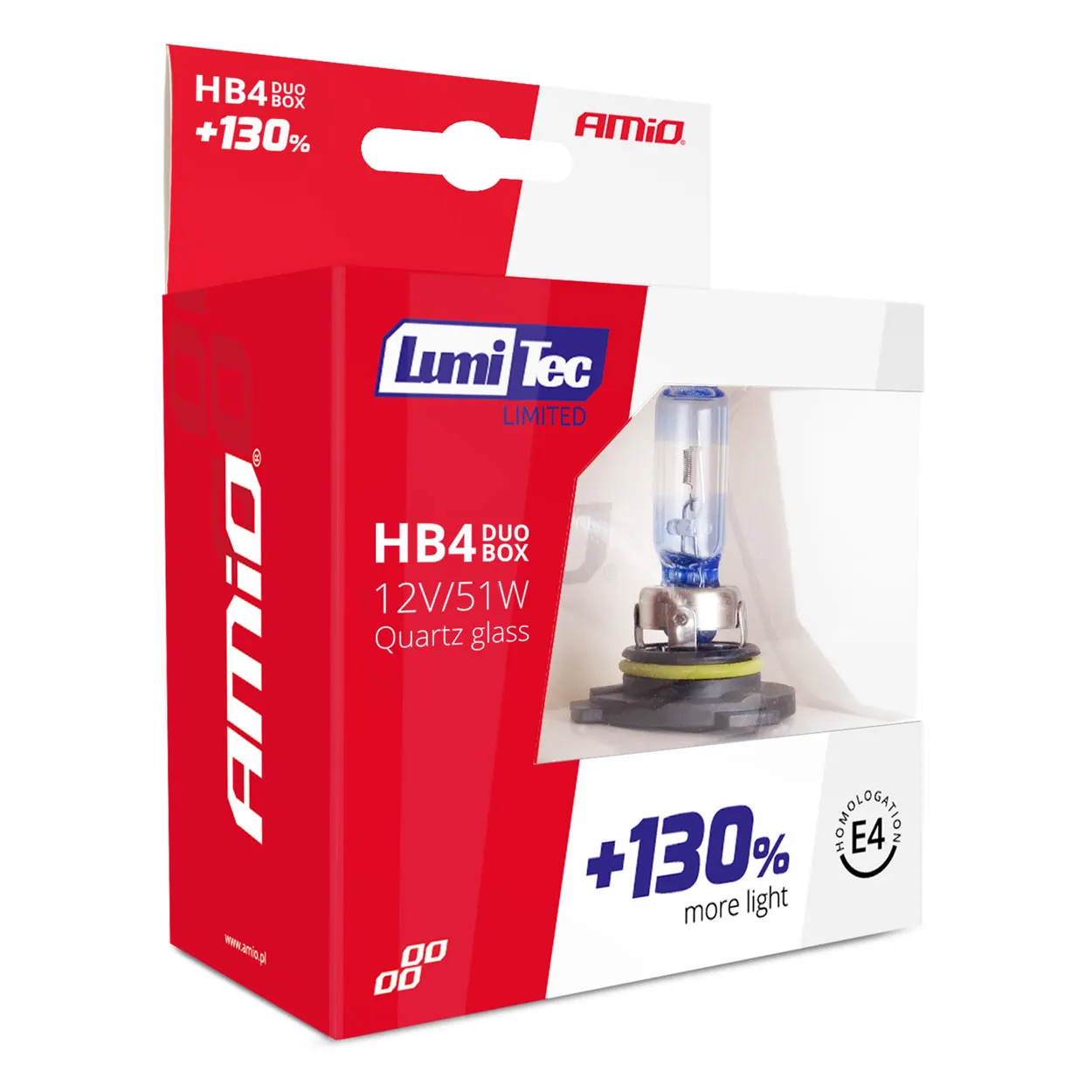 Лампа AMIO LumiTec HB4 12V 51W 2 шт (02104) (021040)