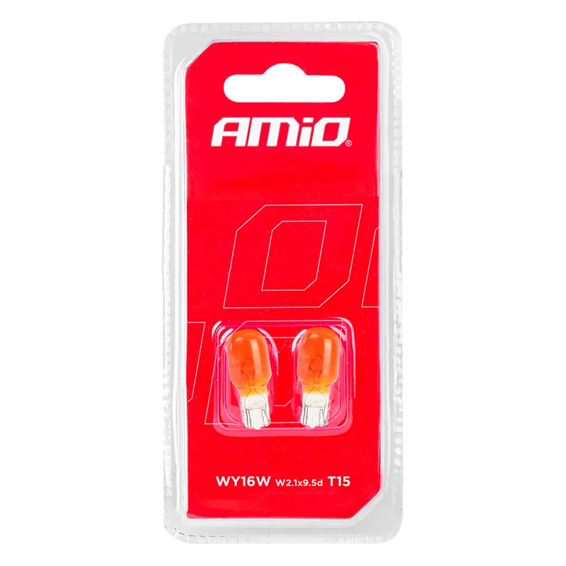 Лампа AMIO T15 WY16W W2.1x9.5d 12V 2 шт (02550) (025505)