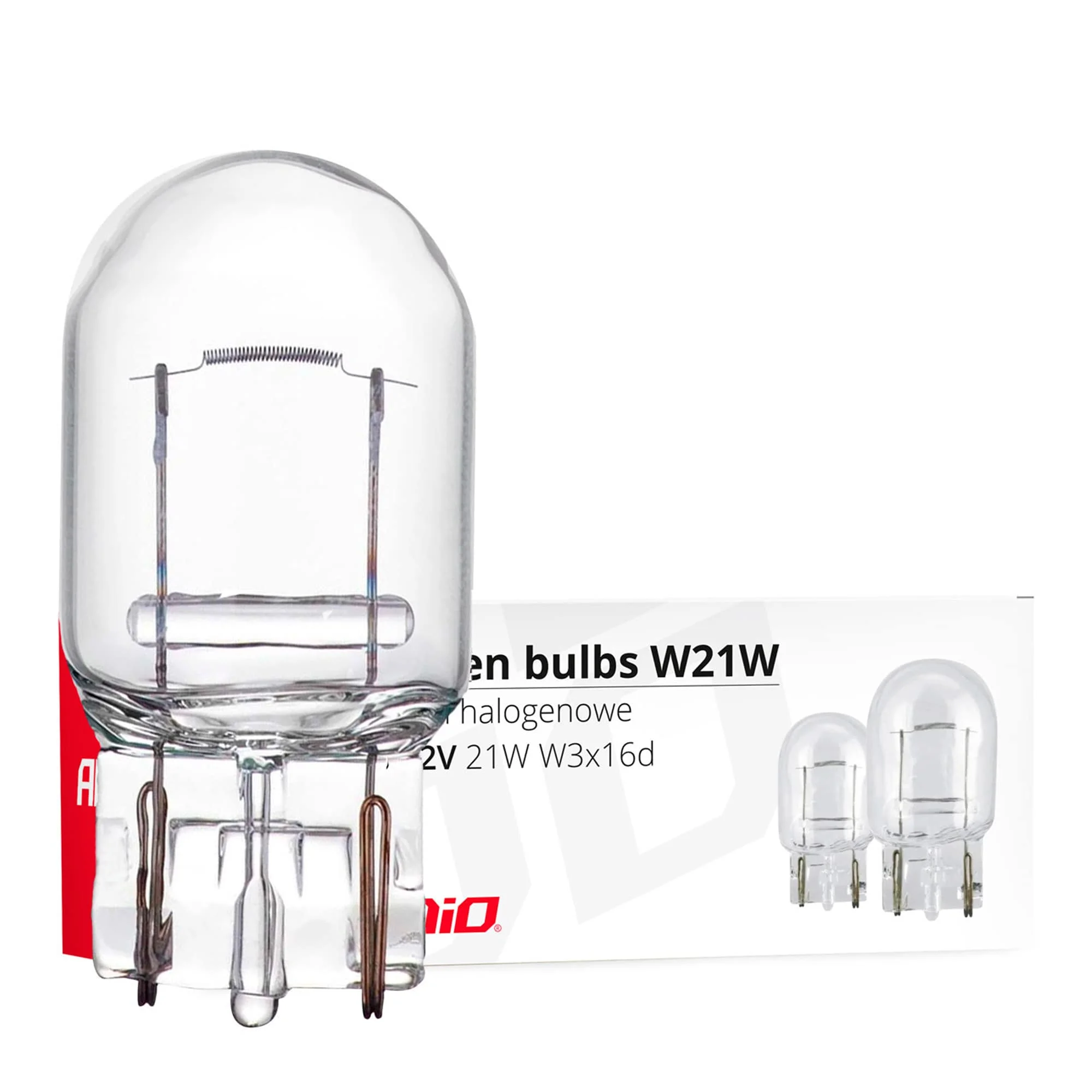 Лампа AMIO T20 W21W W3x16d 12V 10 шт (02551)