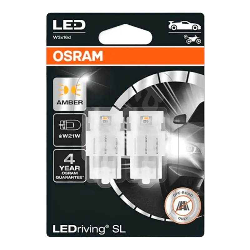 Лампа Osram LEDriving W21W W3x16d 2W 7505DYP-02B