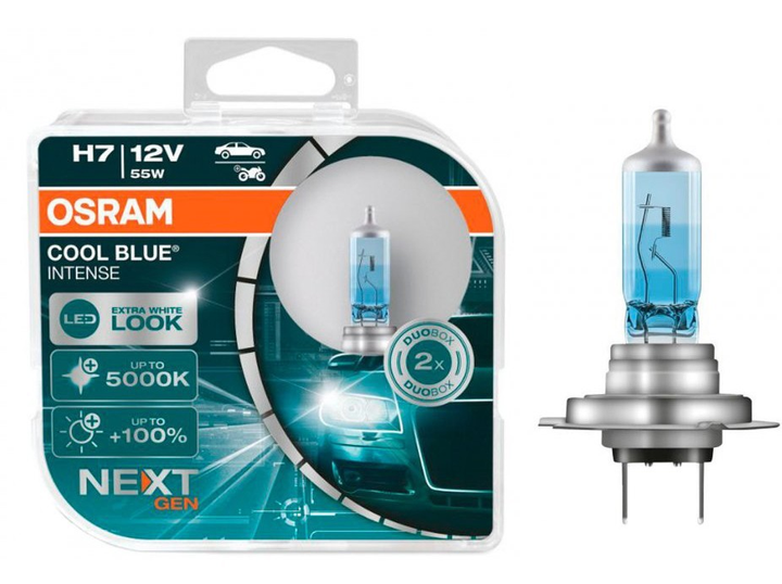 Лампа Osram Next Gen Cool Blue Intense H7 12V 55W 2шт 64210CBN-HCB